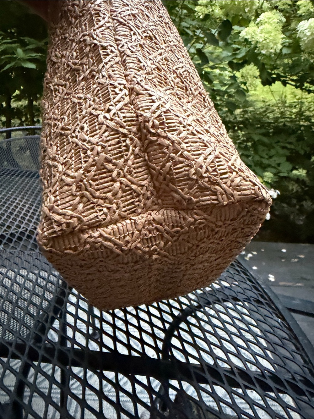 Dior Tan Woven Tote with White DIOR Embroidery - Picture 2 of 7